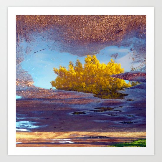 Spring in a puddle! Art Print