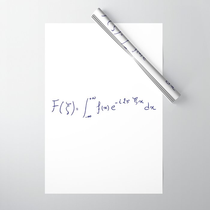Fourier transform equation handwritten Wrapping Paper