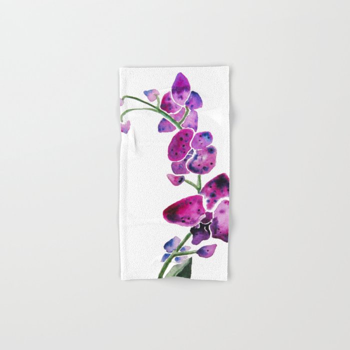 Purple Orchids Hand & Bath Towel