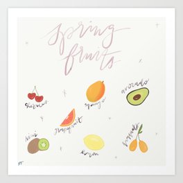 Spring Fruits Art Print