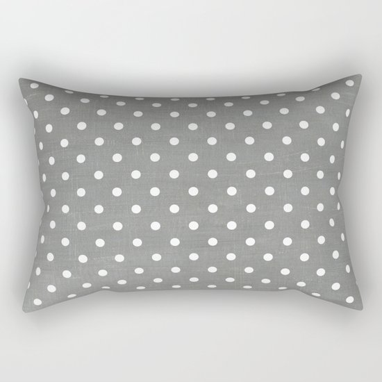 dark gray swiss dots Rectangular Pillow