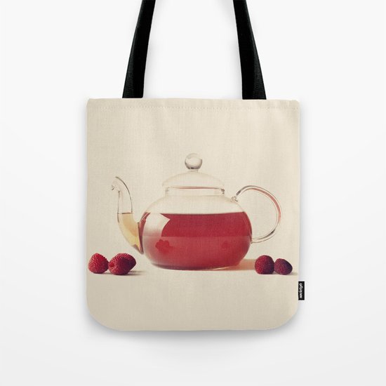 Raspberry Tea (Retro and Vintage Still Life Photography) Tote Bag