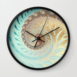 Vanilla Swirl - Fractal Art  Wall Clock
