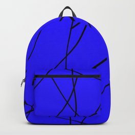 blue & black mess Backpack | Urbanmood, Graphicdesign, Digital, Lines, Pattern, Stripes, Pop Art 