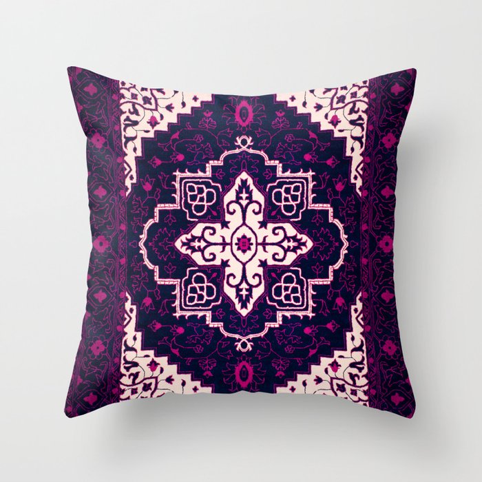 Mystical Blooms: Lavender Delights in Traditional Moroccan Artistry Throw Pillow