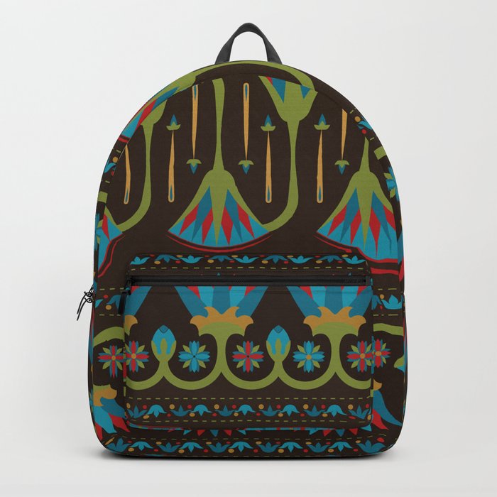 Egyptian Floral Border Pattern 1 Backpack