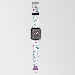 Delicate floral pattern spring summer Apple Watch Band