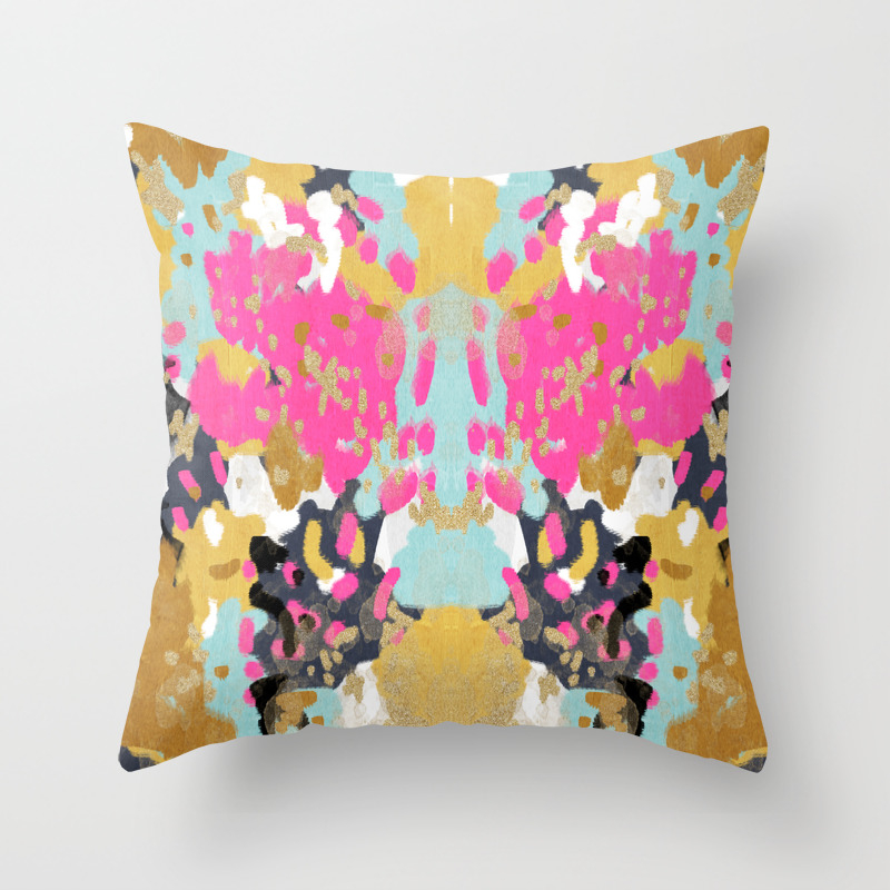 Laurel Abstract Painting In A Free Style With Bold Colors Gold
