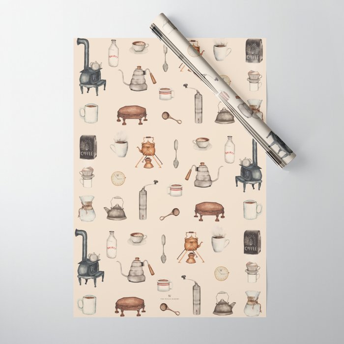 Coffee Chart Wrapping Paper