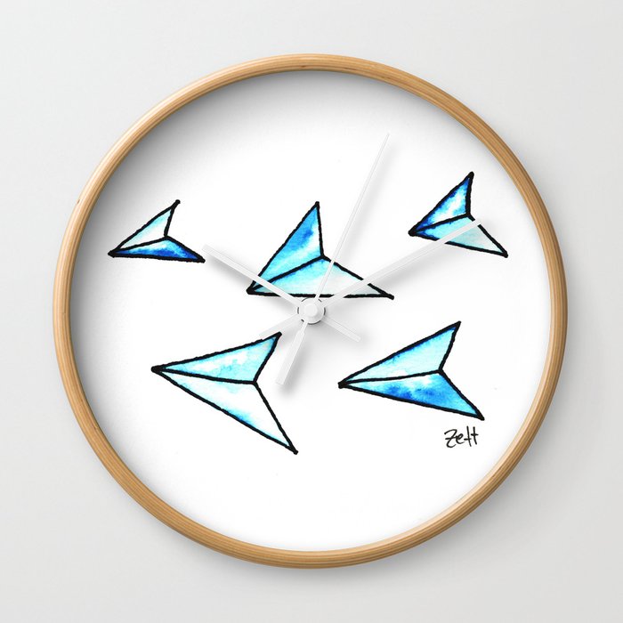 Paperplanes Wall Clock