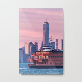 NYC Staten Island Ferry Metal Print | Freedomtower, Newyorkcity, Sunset, Ferry, Photo, Nyc, Statenislandferry, Digital 