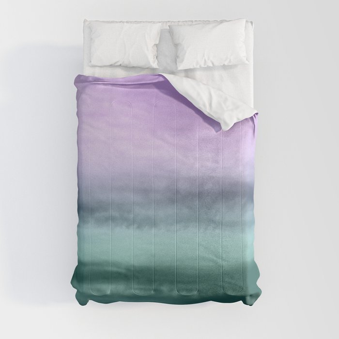 Unicorn Ocean Love #1 #abstract #decor #art #society6 Comforter