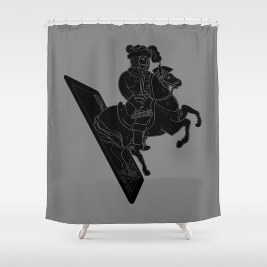 LAST CARD IN THE DECK BLACK Shower Curtain