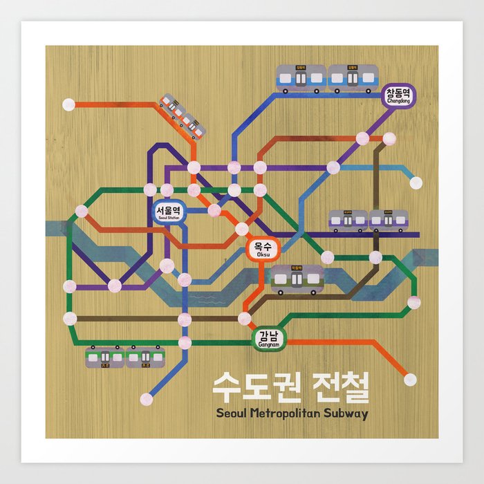 Seoul Metro Art Print