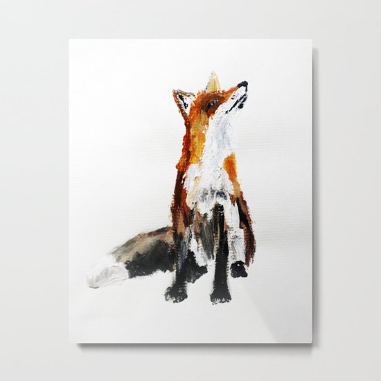 Woodland Fox (reverse edit) Metal Print