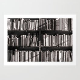 Library Black and White Art Print