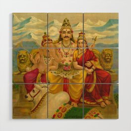 Shankar by Raja Ravi Varma Wood Wall Art