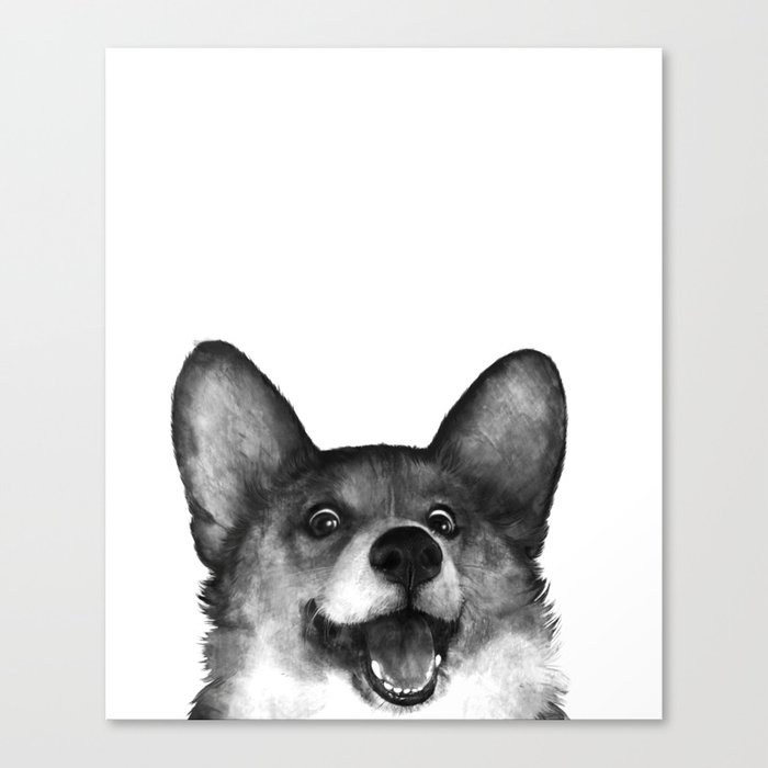 Corgi canvas outlet art