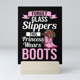 Cowgirl Boots Quotes Party Horse Mini Art Print