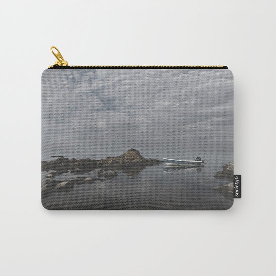 Lonely boat on the sea Carry-All Pouch