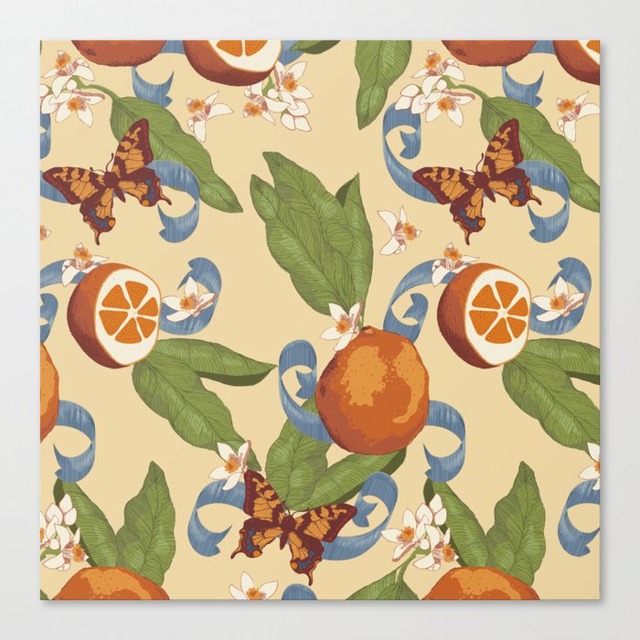 Botanical Oranges Canvas Print