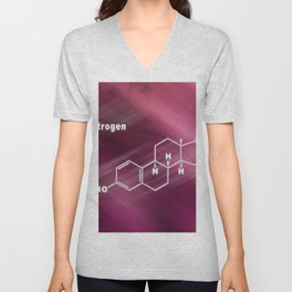 Estrogen Hormone Structural chemical formula V Neck T Shirt