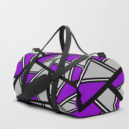 Abstract geometric pattern - purple and gray. Duffle Bag