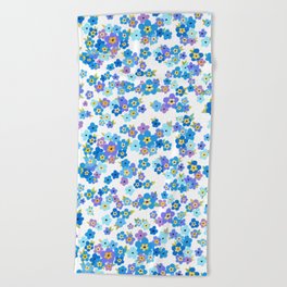 Field of forget-me-nots Beach Towel