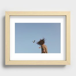 Kelly and the Airplane Recessed Framed Print