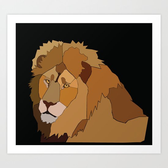 African Lion Art Print