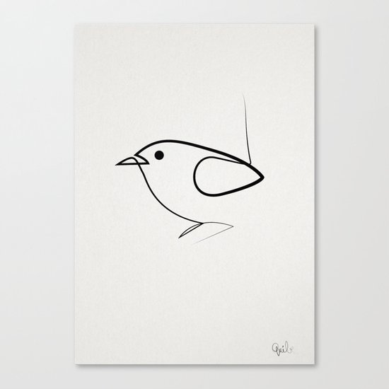 Simple as a bird Canvas Print
