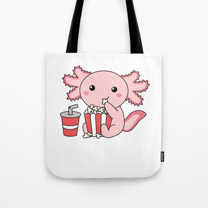 Snaxolotl Axolotl Lovers Sweet Animals Popcorn Tote Bag