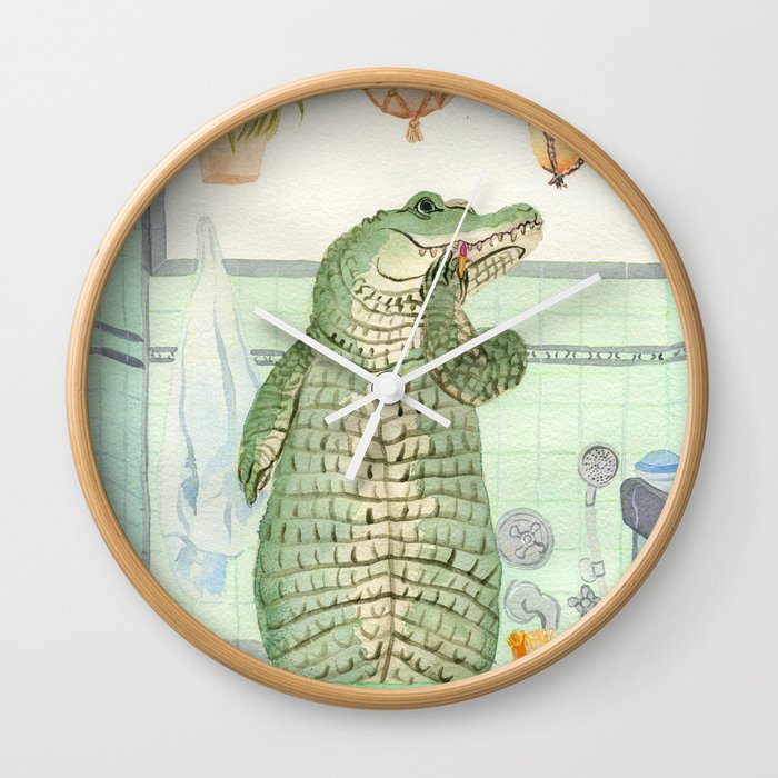 This is a mirror. You are a reptile applying lipstick. Wall Clock