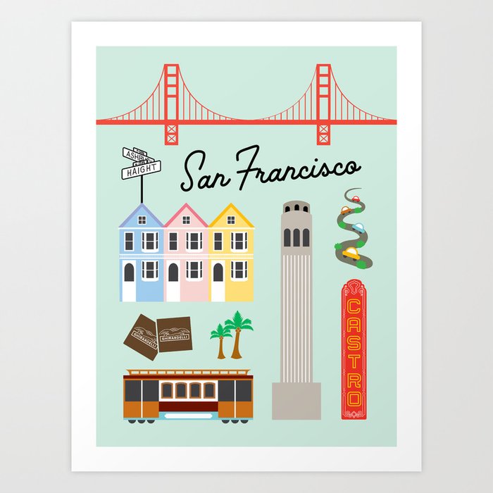 San Francisco Art Print Art Print
