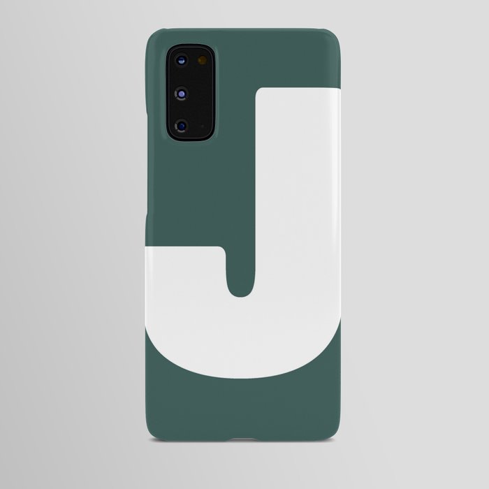 J (White & Dark Green Letter) Android Case