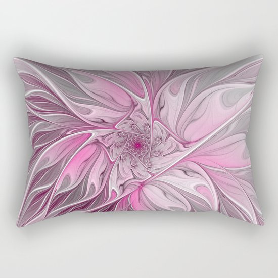 Abstract Pink Floral Dream Rectangular Pillow