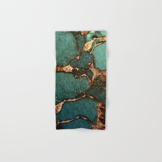 EMERALD AND GOLD Hand & Bath Towel