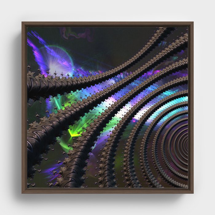 Mineralizm Art- Cosmic Twist V2 Framed Canvas