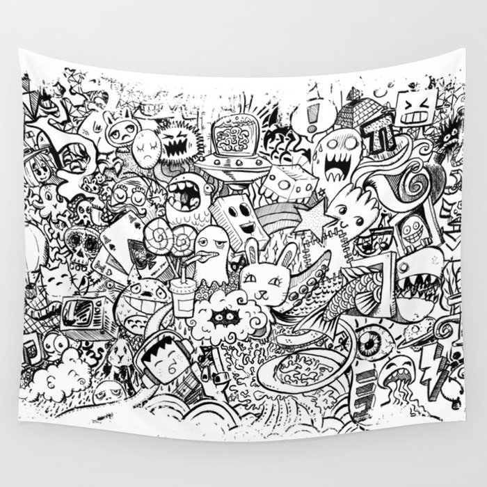 nxo Doodles Wall Tapestry