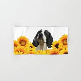 Pointer Dog Sunflower Field Hand & Bath Towel