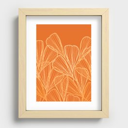 Modern Garden in Orange Recessed Framed Print