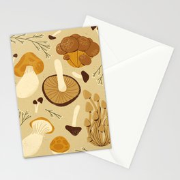Mushroom Pattern Stationery Cards