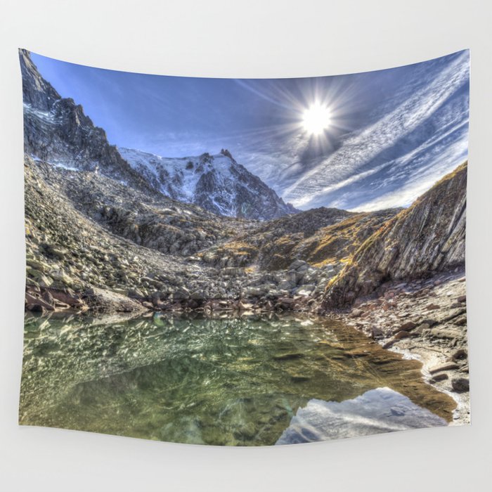Mont Blanc Glacier Lake Wall Tapestry By Davidpyatt