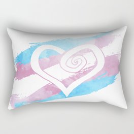 Trans heart - LGBTQ love flag Rectangular Pillow