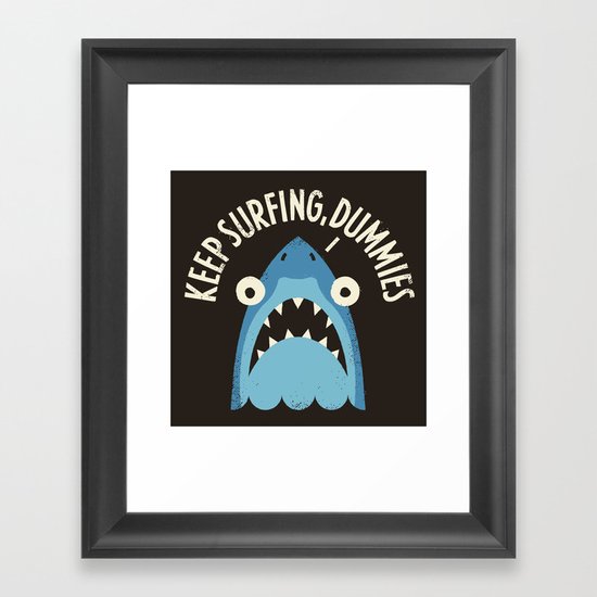 Great White Snark Framed Art Print