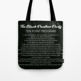 Black Panther Party 10 Point Program Tote Bag