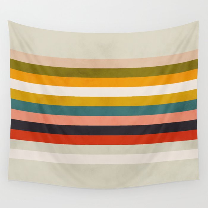 modern abstract stripe geometric Wall Tapestry