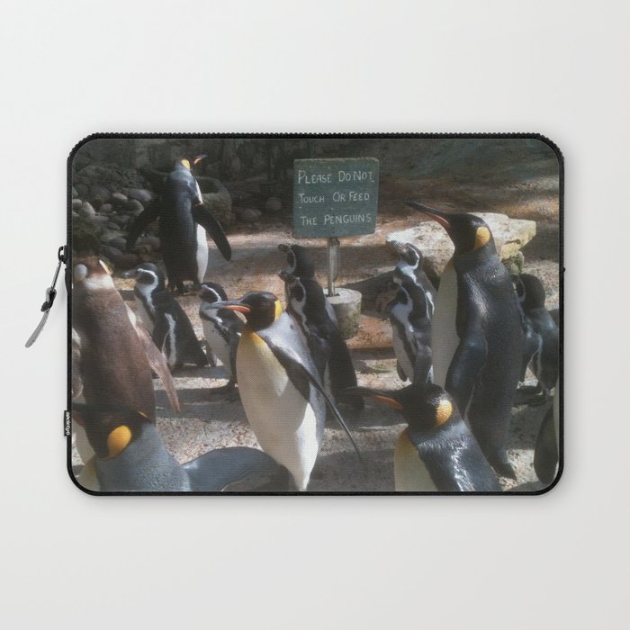 Do Not Feed The Penguins Laptop Sleeve