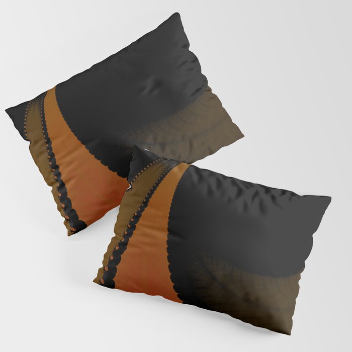 Southwest Evening - saddle brown, chocolate, black, orange, red Pillow Sham