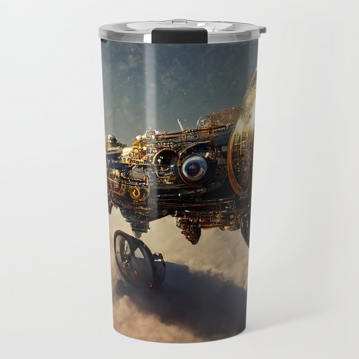 Steampunk Spaceship Travel Mug